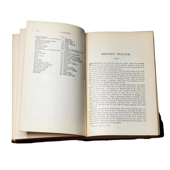Robert Brownings Selected Poems New York Thomas Y Crowell Co Victorian Leather - Picture 8 of 12